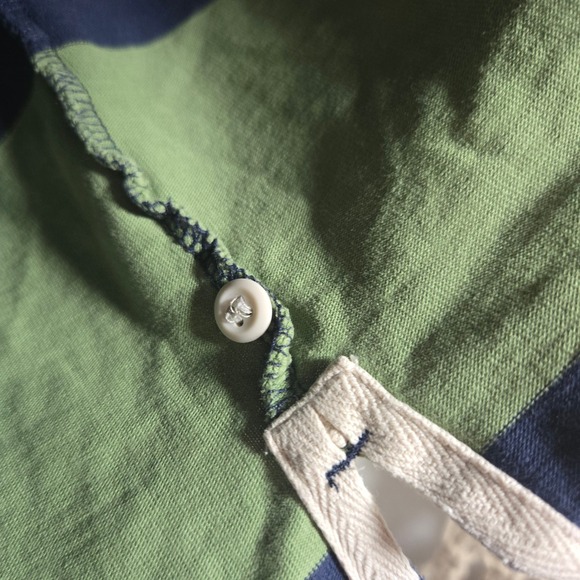 Vtg John Ashford Rugby Polo Shirt Striped Cotton Medium Preppy Blokecore Ivy 90s - Picture 6 of 7